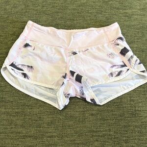 lululemon athletica Pink and White Athletic Shorts